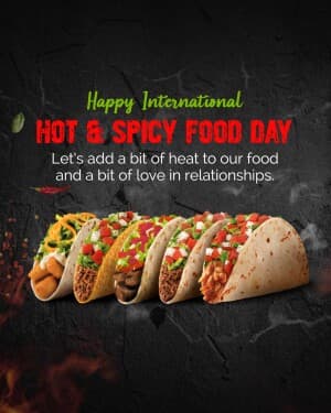 International Hot & Spicy Food Day flyer