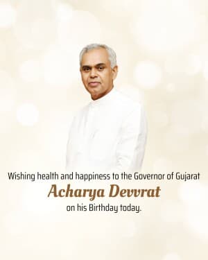 Acharya Devvrat Birthday graphic