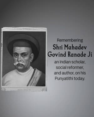 Mahadev Govind Ranade Punyatithi image