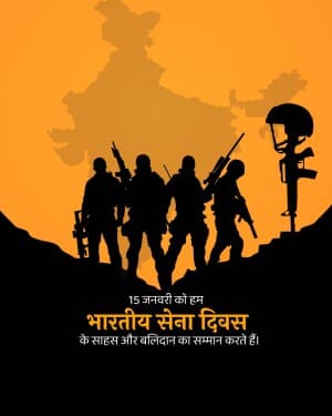 Indian Army Day Insta Story marketing flyer