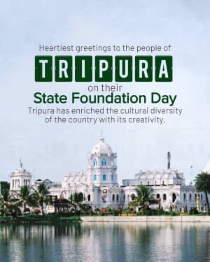 Tripura Foundation Day illustration