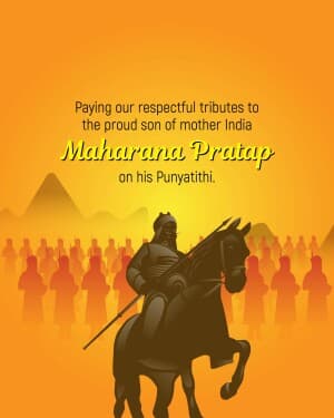 Maharana Pratap Punyatithi illustration