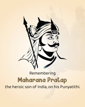 Maharana Pratap Punyatithi graphic