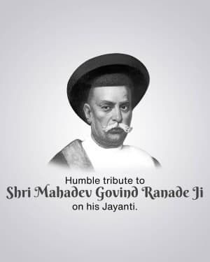 Mahadev Govind Ranade Jayanti banner