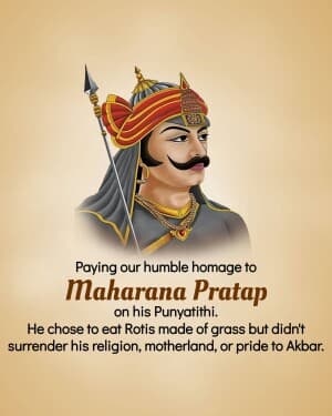 Maharana Pratap Punyatithi post