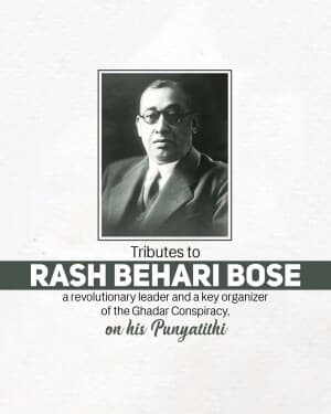 Rash Behari Bose Punyatithi graphic