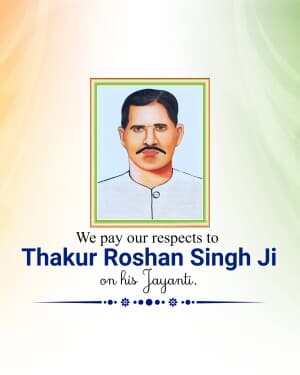 Thakur Roshan Singh Jayanti flyer