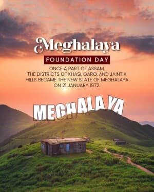 Meghalaya Foundation Day poster