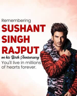 Sushant Singh Rajput Birth Anniversary graphic