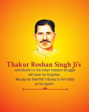 Thakur Roshan Singh Jayanti poster