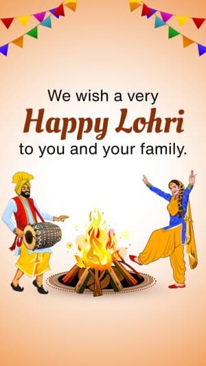 Lohri Insta Story whatsapp status poster