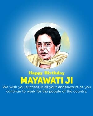 Mayawati Birthday flyer