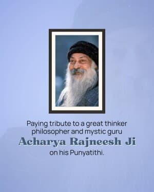 Acharya Rajneesh Punyatithi post