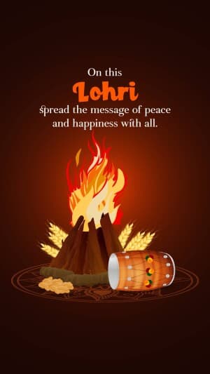 Lohri Insta Story Social Media post