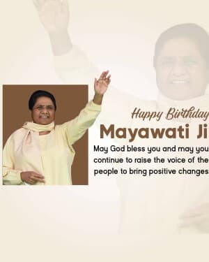 Mayawati Birthday banner