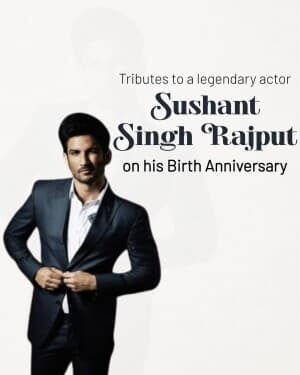 Sushant Singh Rajput Birth Anniversary poster