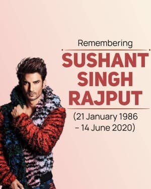 Sushant Singh Rajput Birth Anniversary event poster