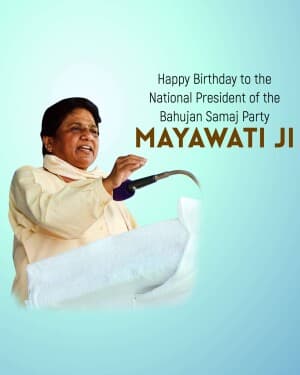 Mayawati Birthday event poster