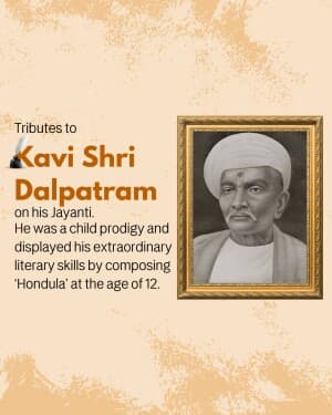 Dalpatram Dahyabhai Travadi Jayanti image