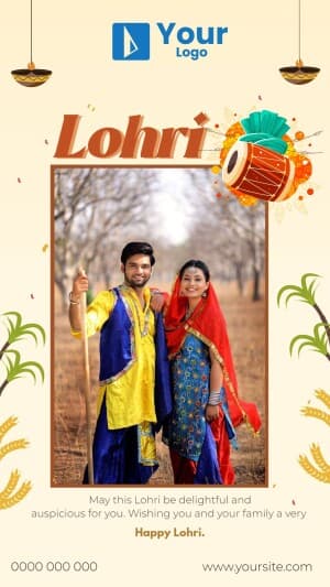 Lohri Wishes Templates Facebook Poster