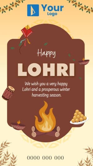 Lohri Wishes Templates poster Maker