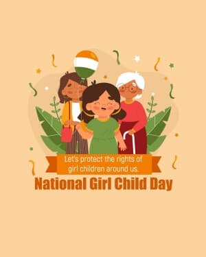 National Girl Child Day illustration
