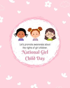 National Girl Child Day flyer