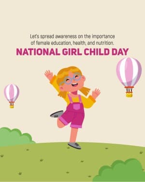 National Girl Child Day banner