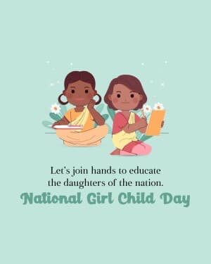 National Girl Child Day poster