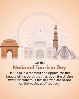 National Tourism Day whatsapp status poster