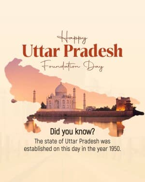 Uttar Pradesh Foundation Day illustration