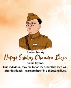 Subhash Chandra Bose Jayanti poster