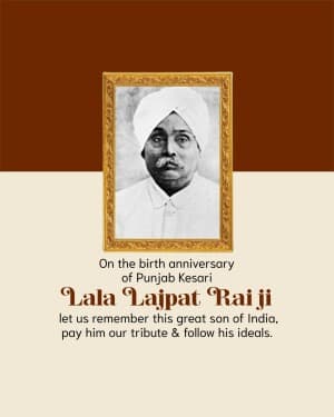 Lala Lajpat Rai Janm Jayanti graphic