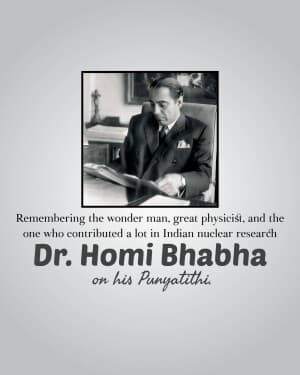 Homi J. Bhabha Punyatithi poster