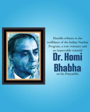 Homi J. Bhabha Punyatithi event poster