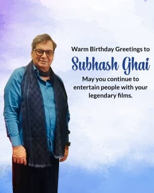 Subhash Ghai Birthday banner