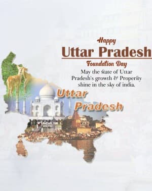 Uttar Pradesh Foundation Day banner