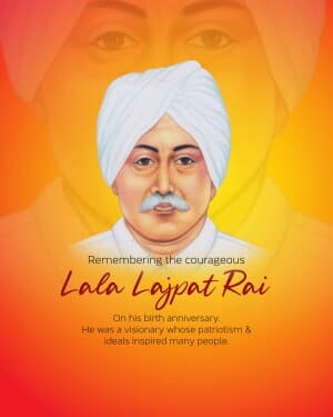 Lala Lajpat Rai Janm Jayanti poster