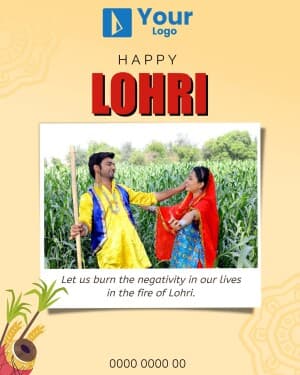 Lohri Wishes Templates Social Media template