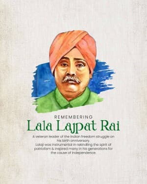 Lala Lajpat Rai Janm Jayanti event poster