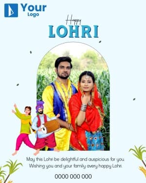 Lohri Wishes Templates flyer