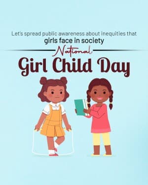National Girl Child Day event poster