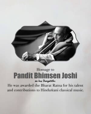 Bhimsen Joshi Punytithi poster