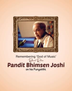 Bhimsen Joshi Punytithi event poster