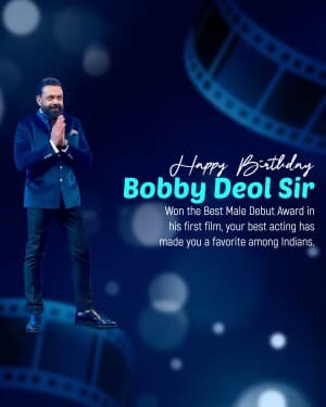 Bobby Deol Birthday flyer