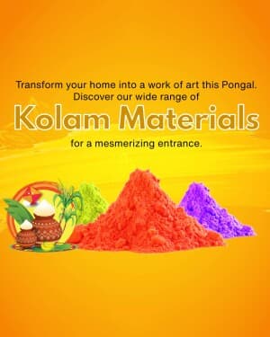 Pongal kolam(Rangoli) Colors illustration