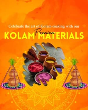 Pongal kolam(Rangoli) Colors Social Media post