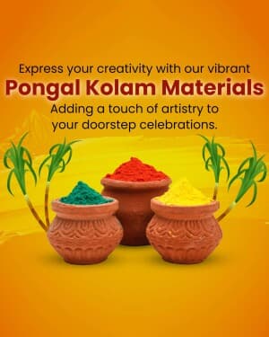 Pongal kolam(Rangoli) Colors banner