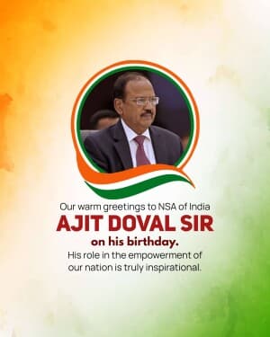 Ajit Doval Birthday event poster