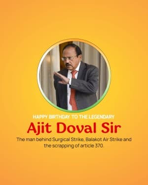 Ajit Doval Birthday poster